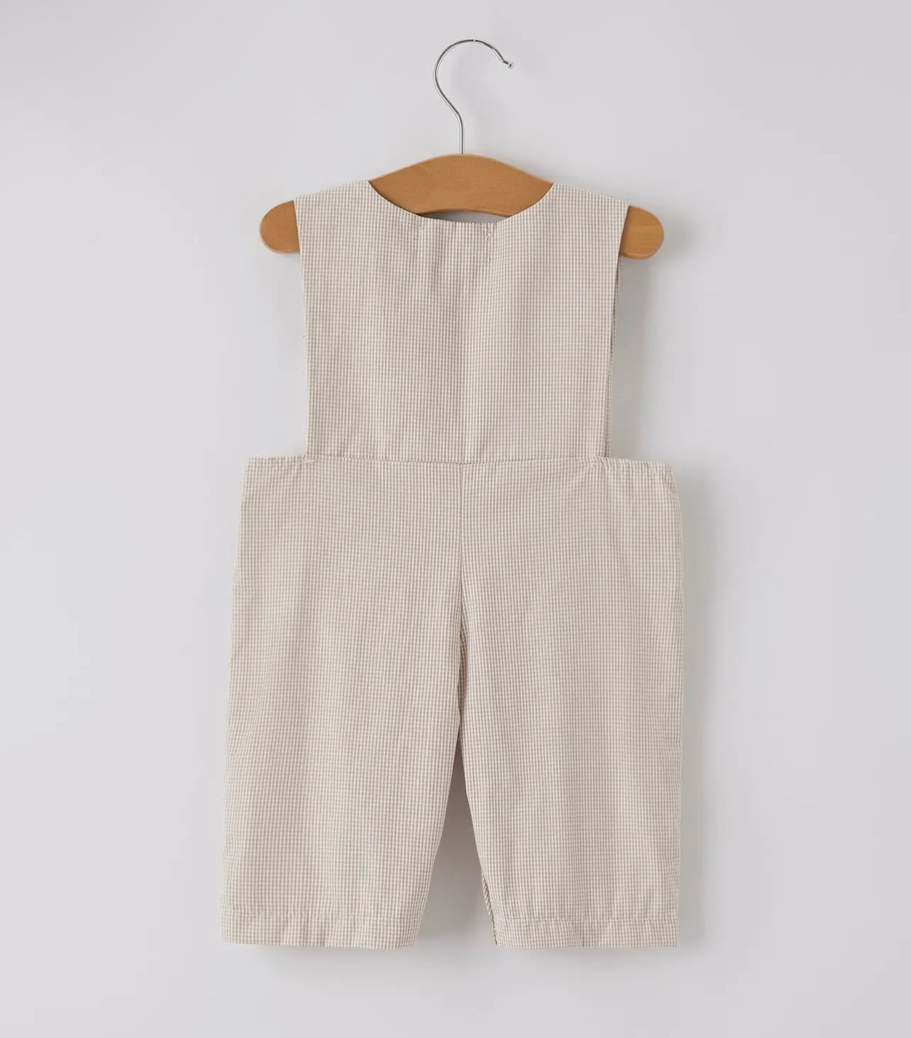 Mini Pumpkin Embroidery Smock Plaid Boys Romper