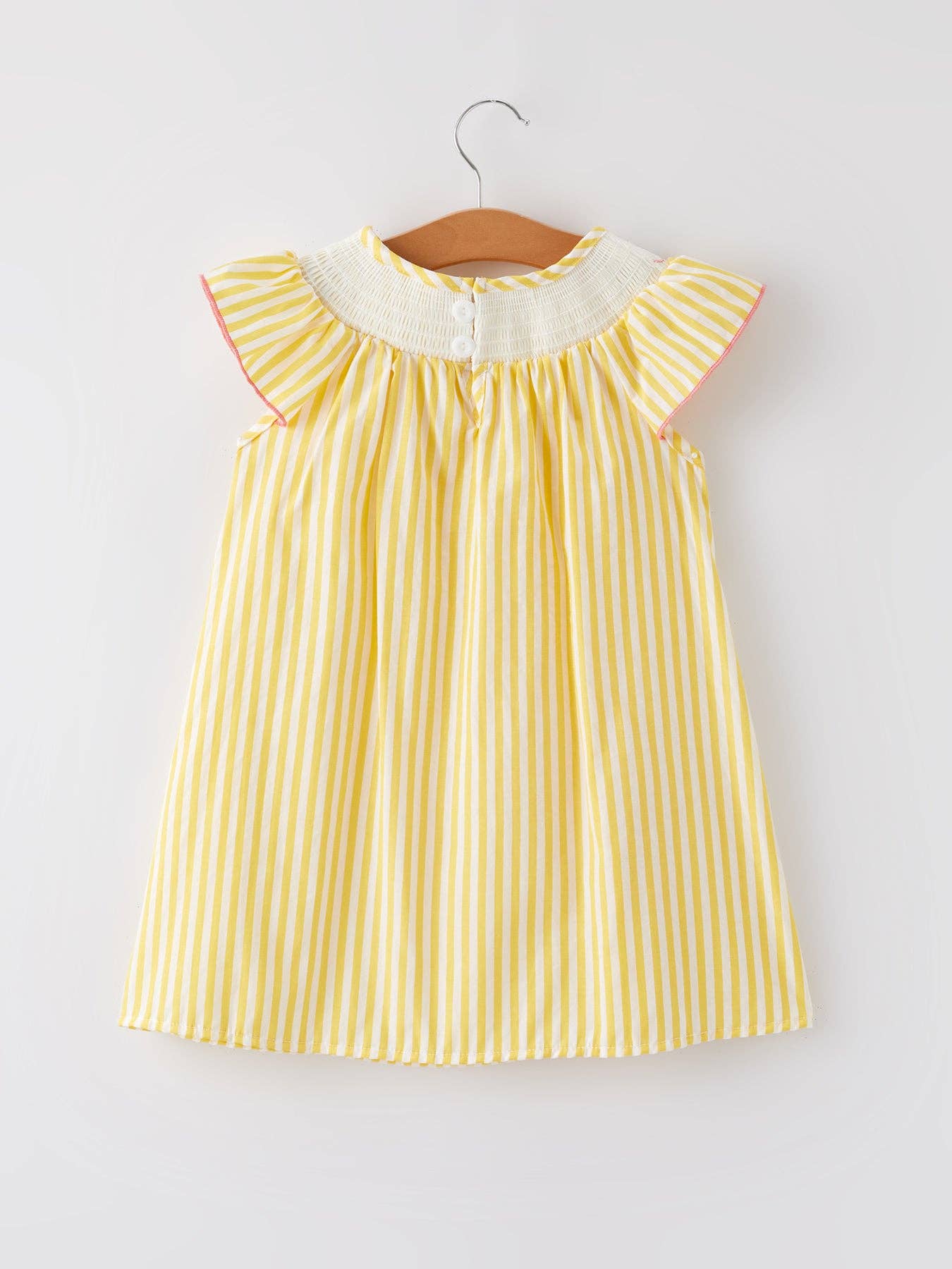 Chick Floral Embroidery Smocking Girls Dress