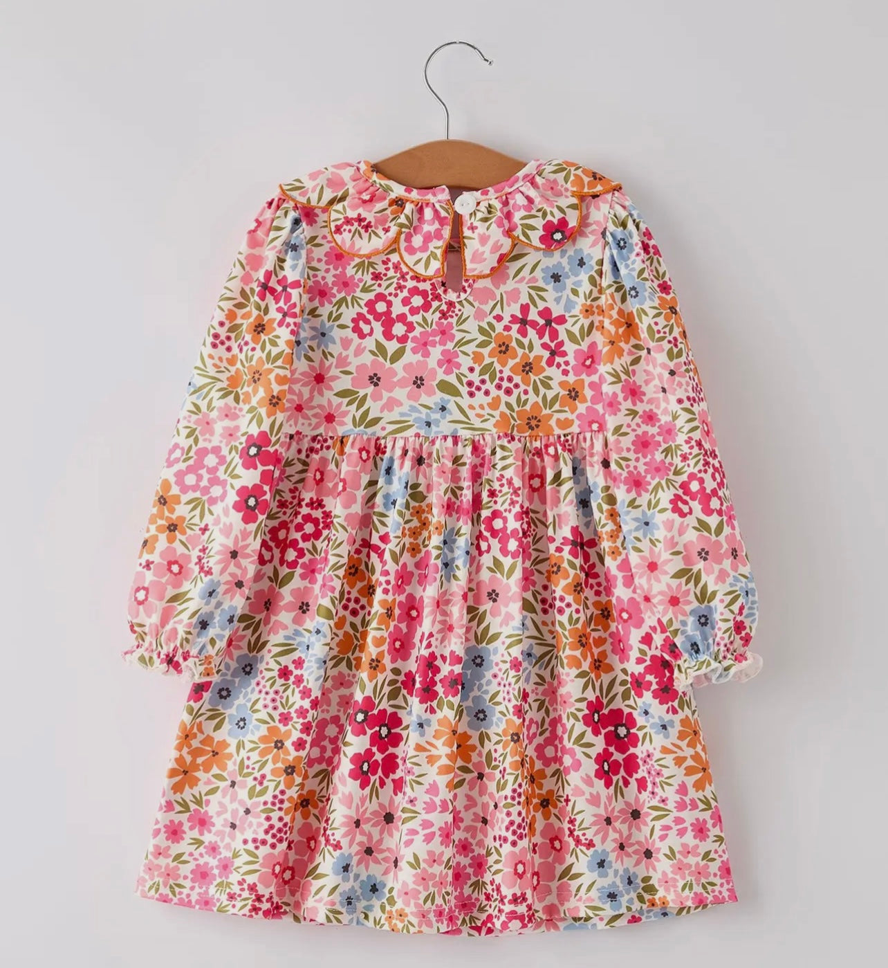 Everything Fall Embroidery Smock Dress