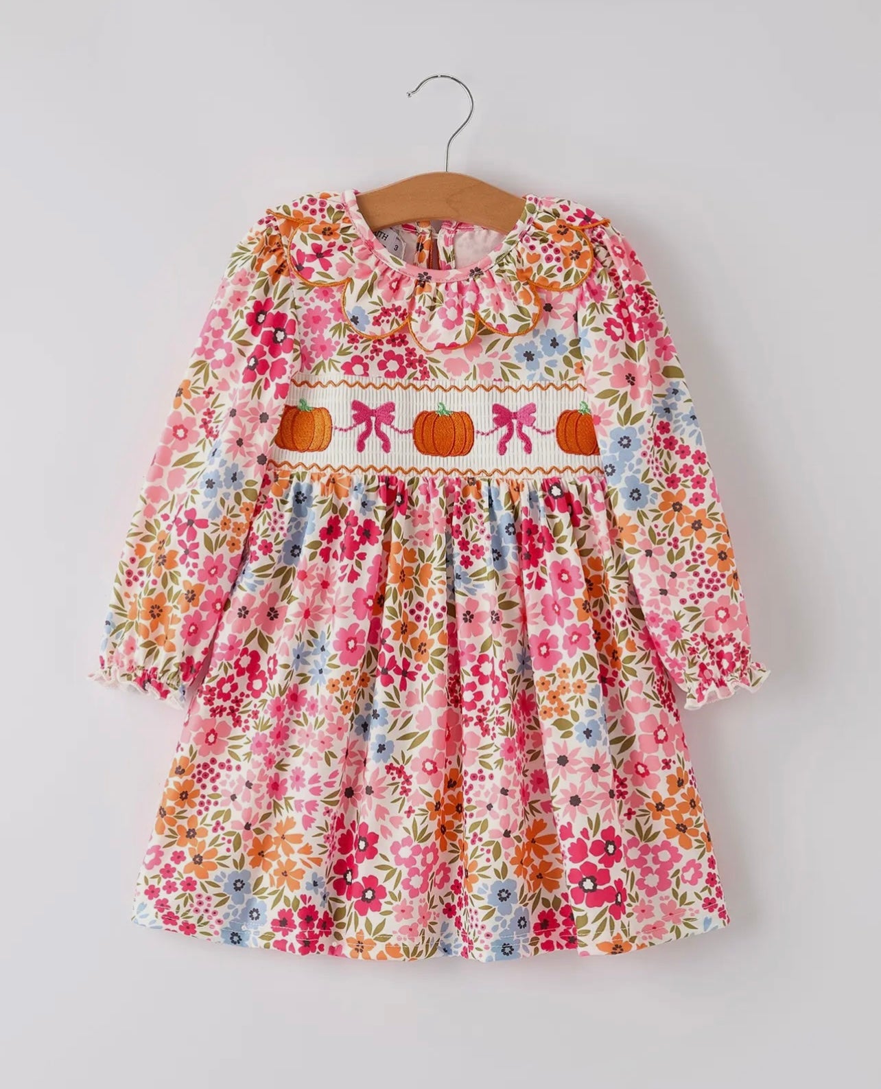 Everything Fall Embroidery Smock Dress