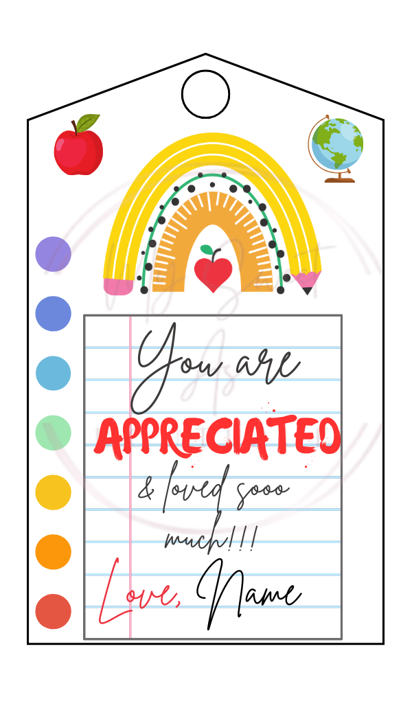 EDITBALE Teacher Appreciation Tag