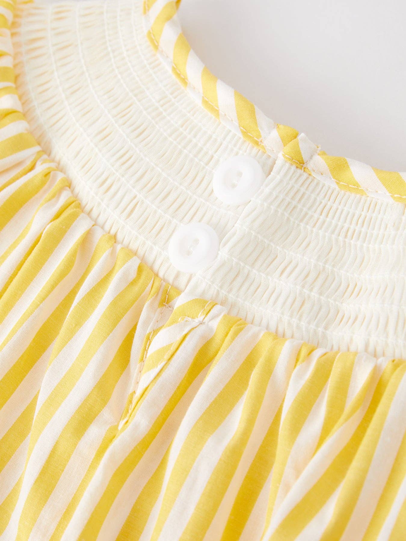 Chick Floral Embroidery Smocking Girls Dress